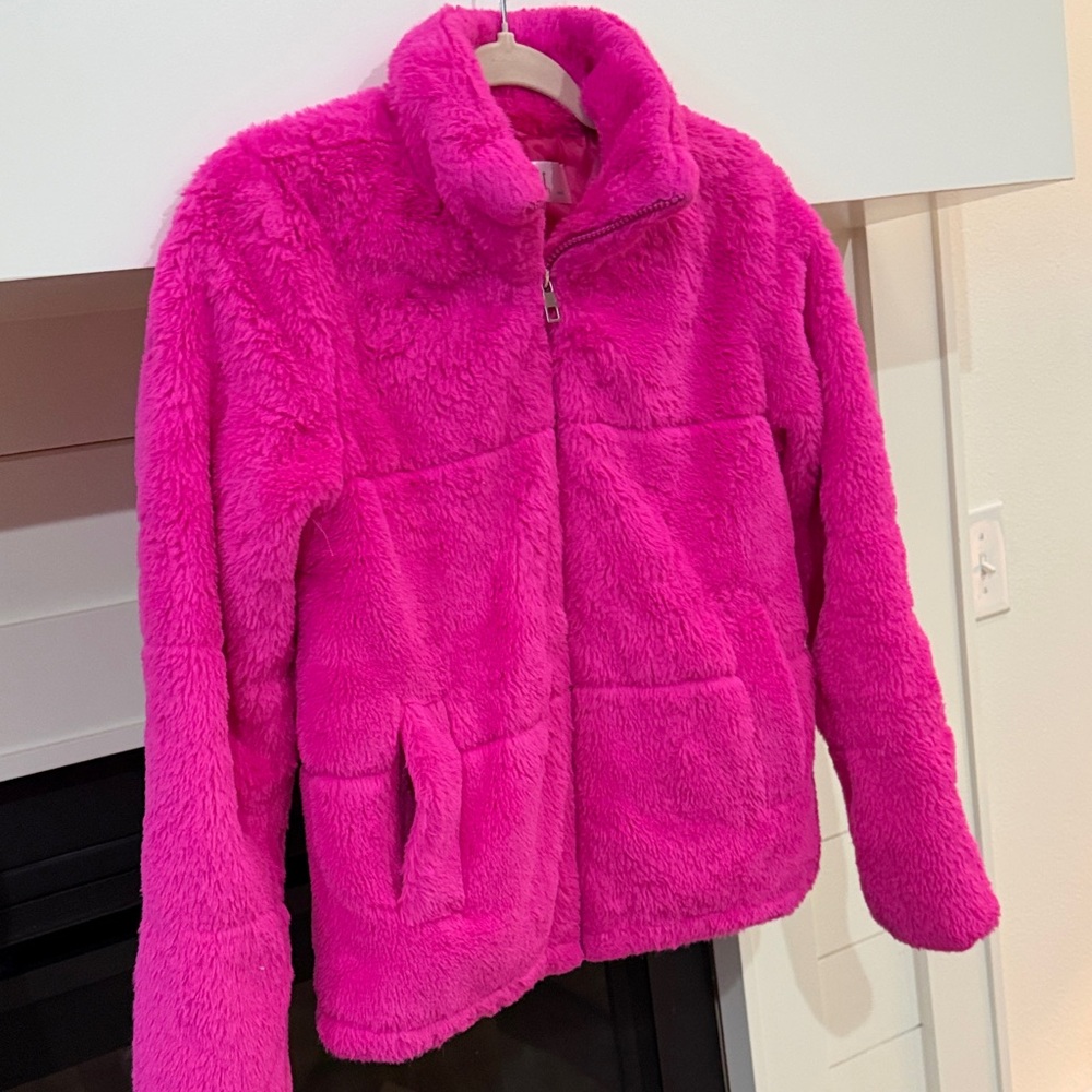 Krush Hot Pink Plush Zip Jacket